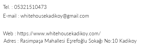 W House Kadky telefon numaralar, faks, e-mail, posta adresi ve iletiim bilgileri